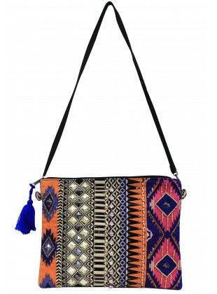 Multi-color embellished clutch